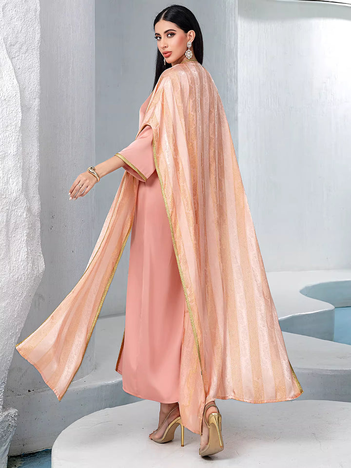 Long off-shoulder velvet dress with side slit – MIDNIGHT