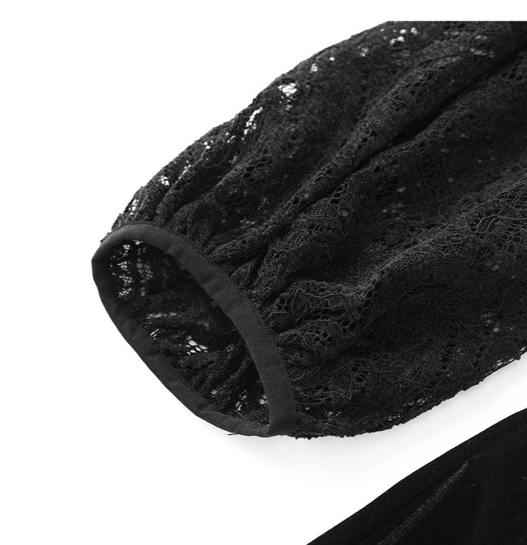 Kurzärmeliges Midikleid mit 3D-Blumenapplikationen - BLOOMIQ 