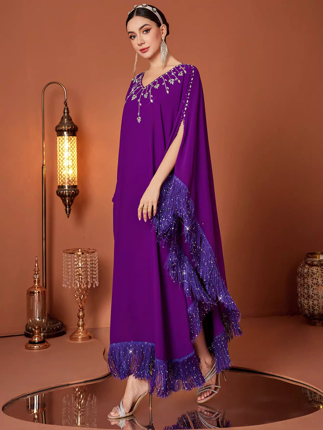 architectural draped dress with modern cut – ELARA