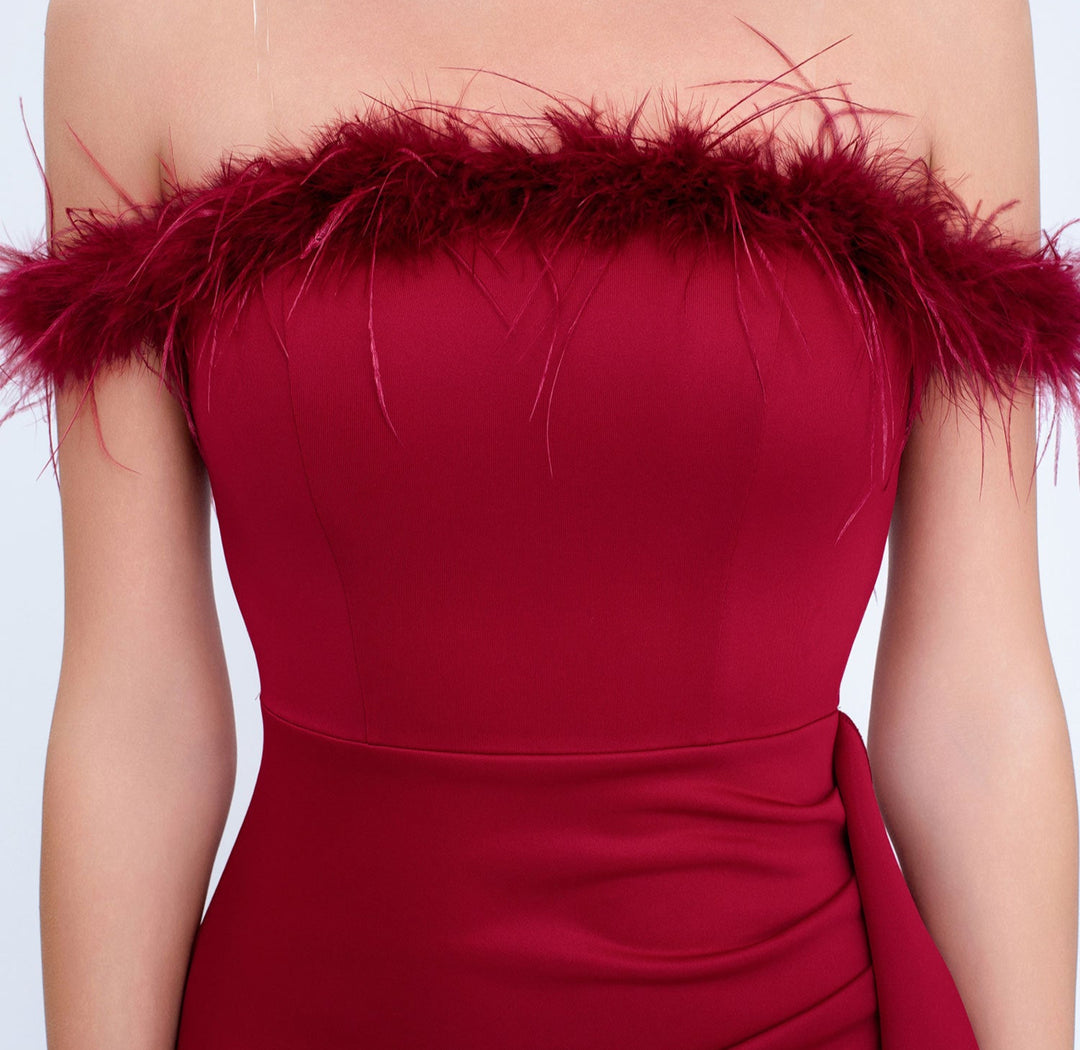 Plissiertes Oberteil mit ausgestellten Ärmeln und Maxirock-Set mit Taillengürtel – Rosiny 