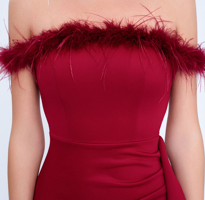 Plissiertes Oberteil mit ausgestellten Ärmeln und Maxirock-Set mit Taillengürtel – Rosiny 