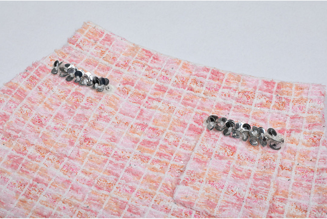 Haut à manches évasées plissées et ensemble jupe longue avec ceinture à la taille – Rosiny 