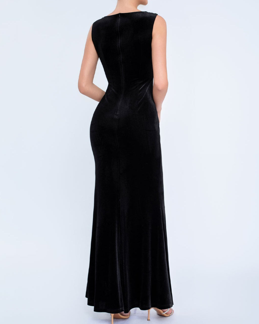 Geplooide top met uitlopende mouwen en maxi-rok set met tailleband – Rosiny 