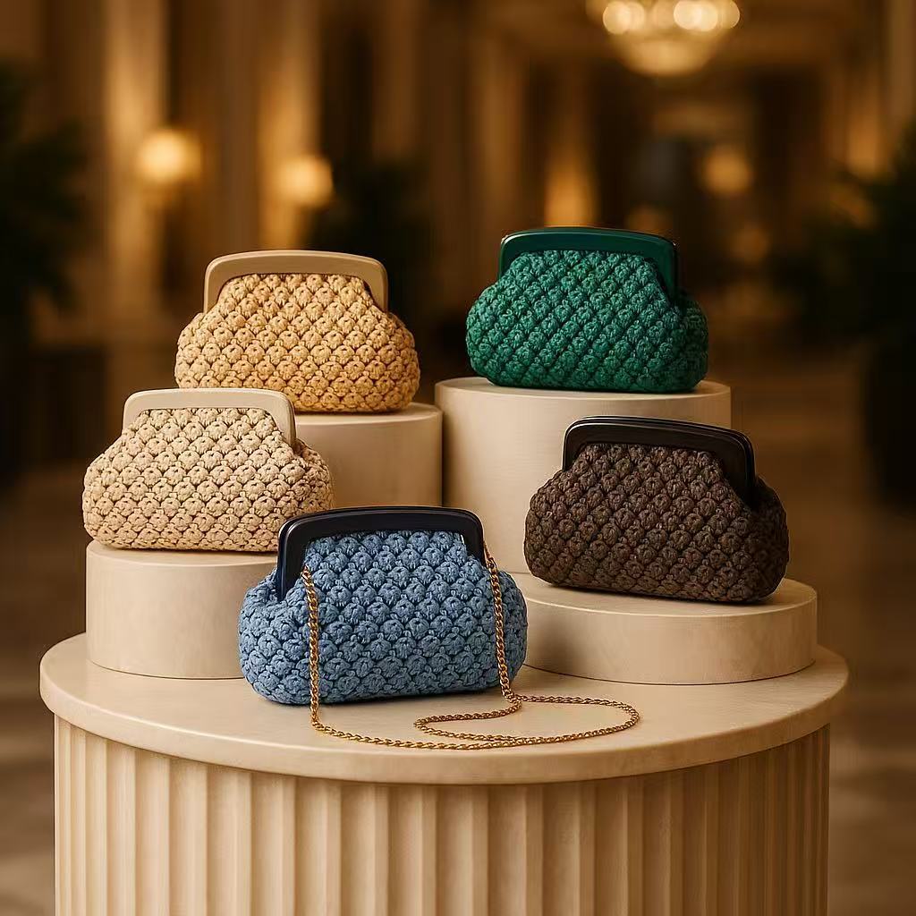 woven raffia clutch with resin frame – COASTA