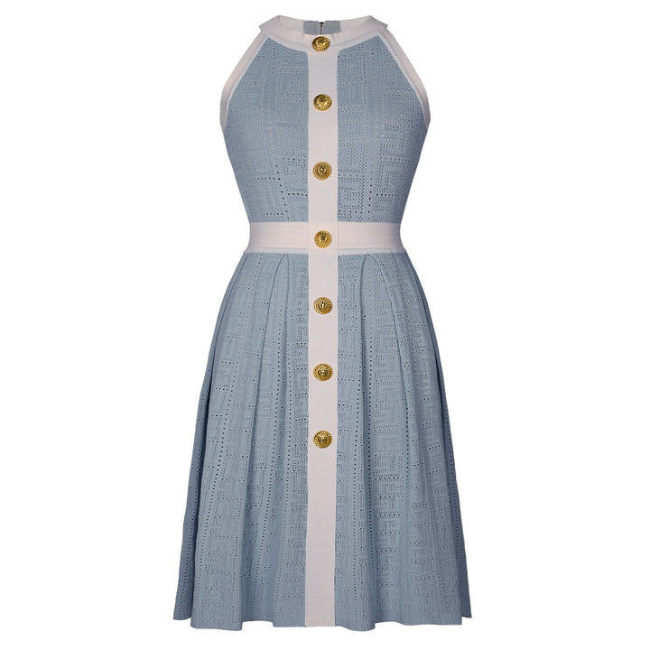 Plissiertes Oberteil mit ausgestellten Ärmeln und Maxirock-Set mit Taillengürtel – Rosiny 