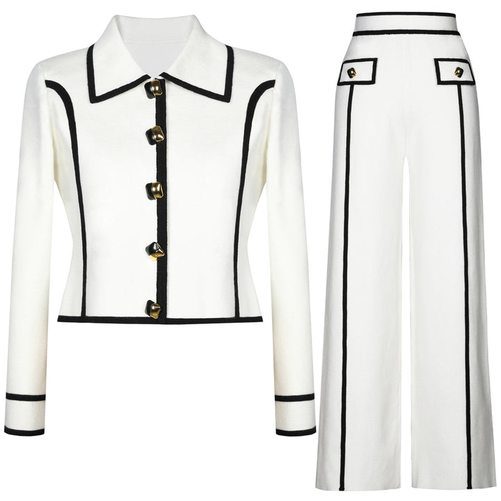 褶皱喇叭袖上衣和高腰裙套装，配腰带 – Rosiny 