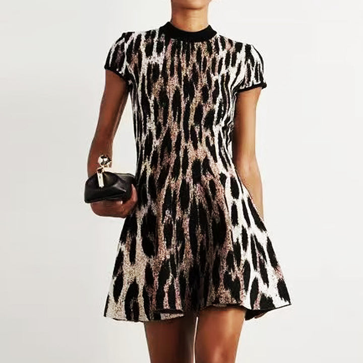 short sleeve flared dress with matching cardigan - ZARABI