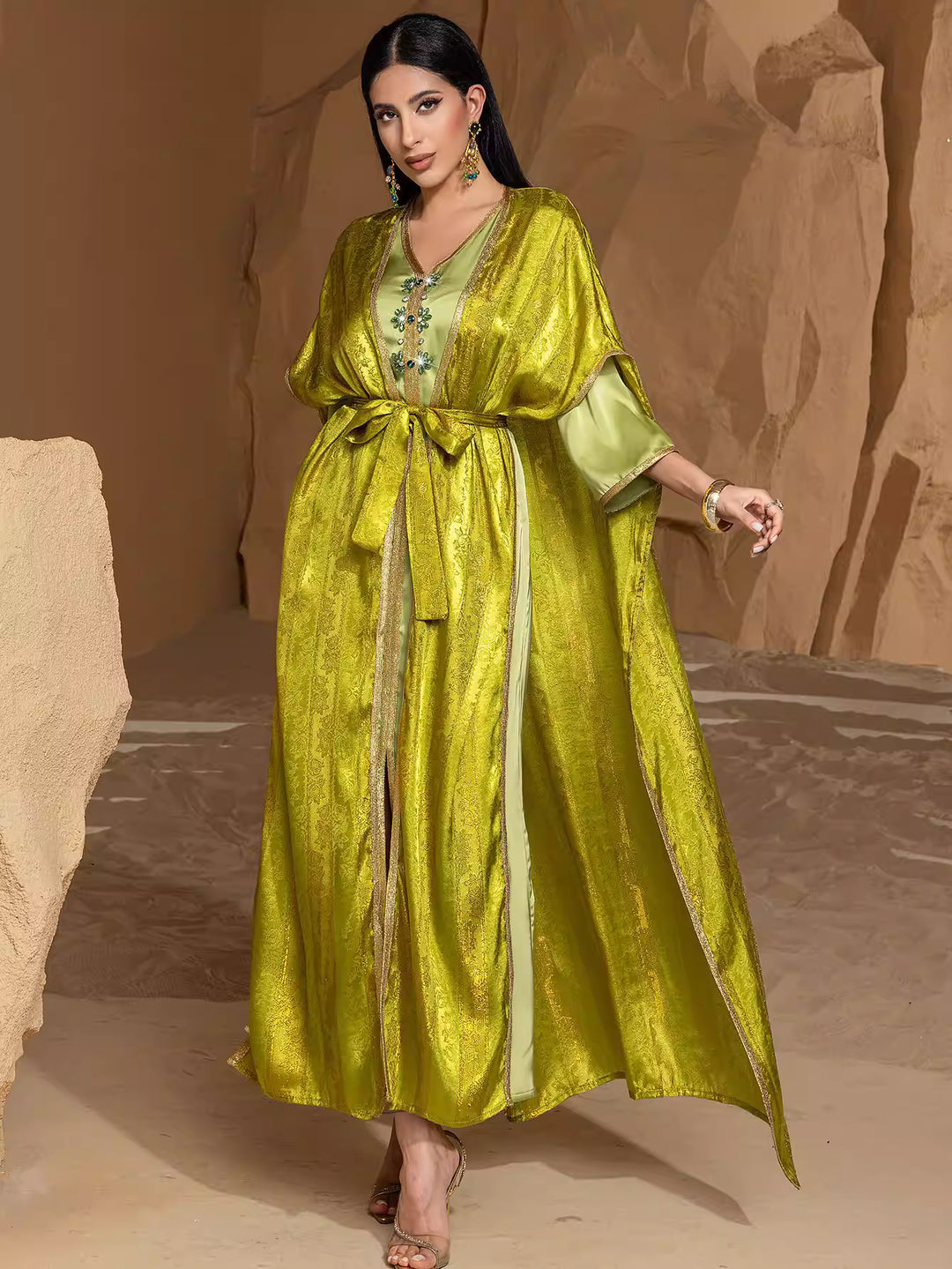 Long off-shoulder velvet dress with side slit – MIDNIGHT