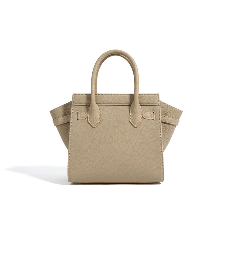 structured leather handbag with buckle strap – AMELIAVIL