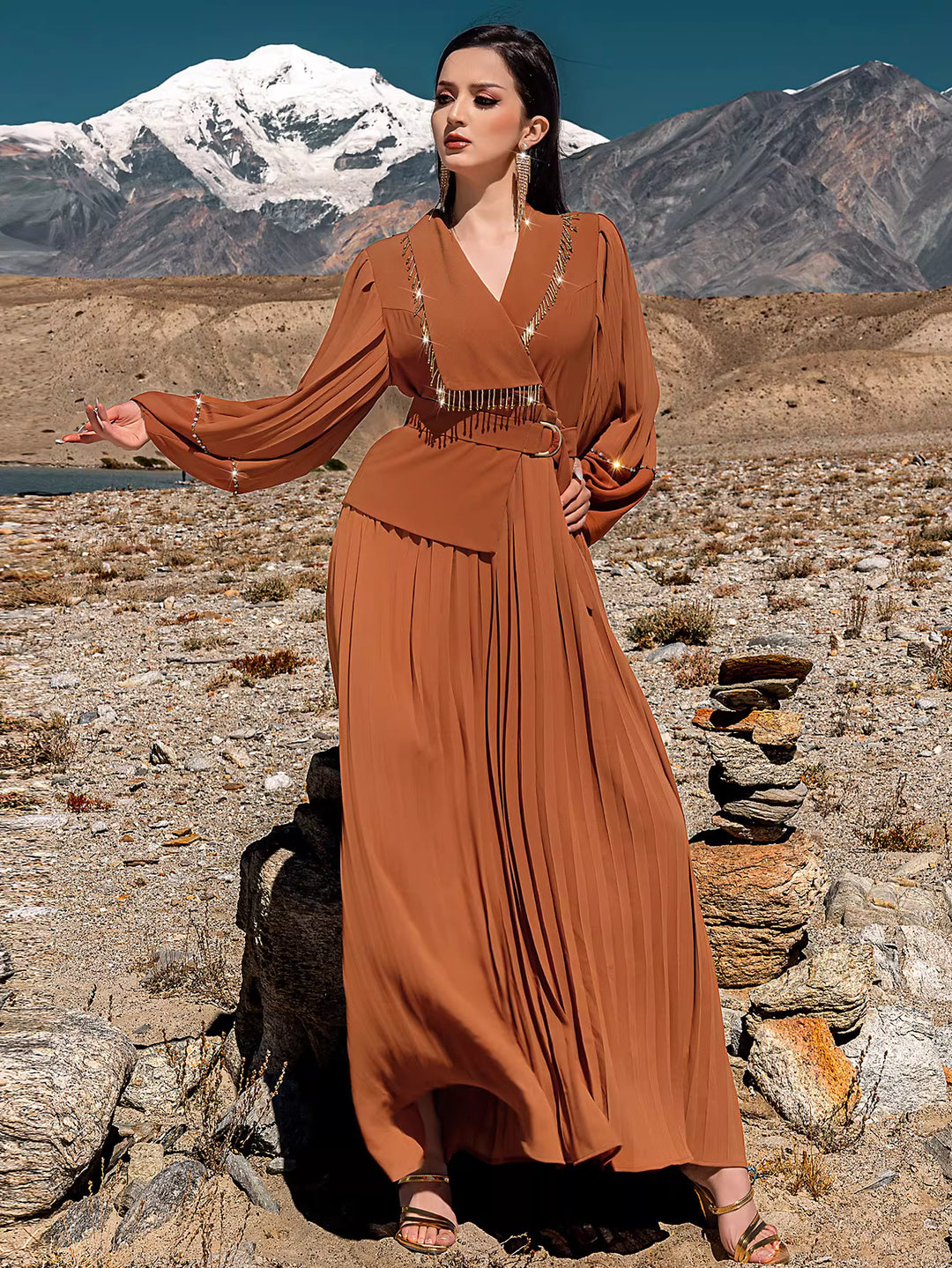 Short-Sleeve Minimalist Maxi Dress – SERENA