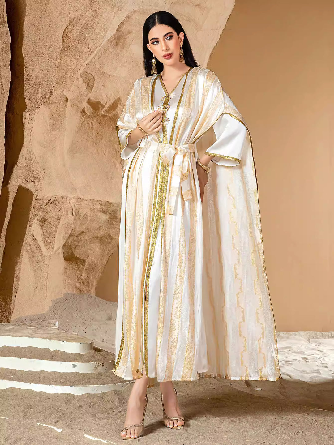 Long off-shoulder velvet dress with side slit – MIDNIGHT