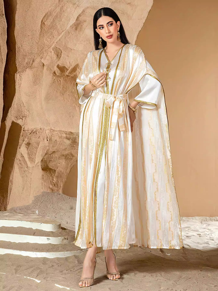 Long off-shoulder velvet dress with side slit – MIDNIGHT