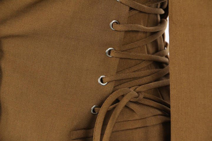 Tailored Lace-Up Blazer with Cinched Waist – ARIA