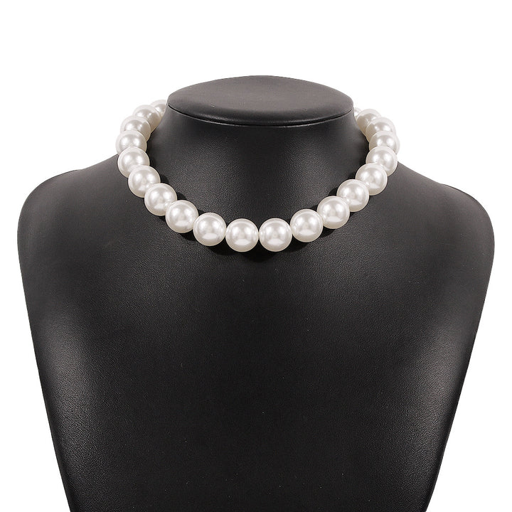 multi-strand faux pearl choker necklace - AURELIABA