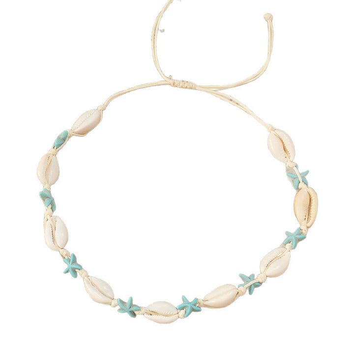 mehrfarbige Kettenhalskette mit Emaille-Seeanhängern - CORALIA 