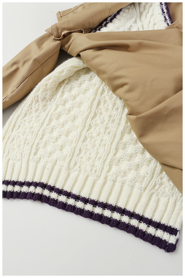 asymmetric knit vest layered shirt – MUSE