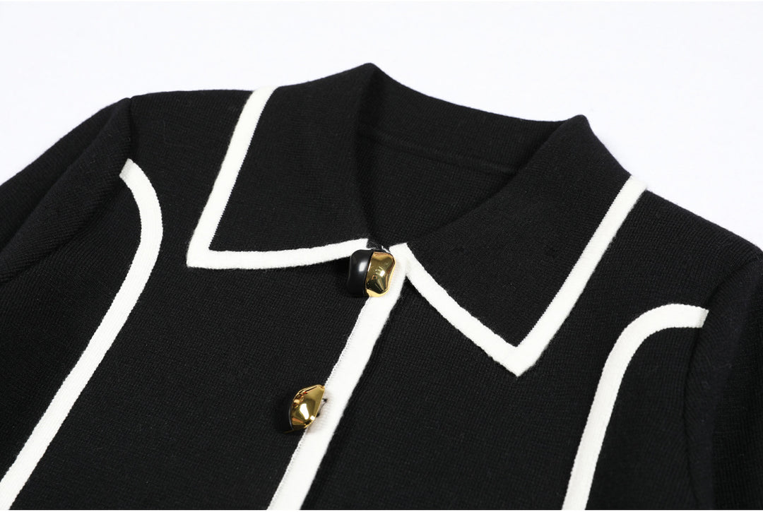 褶皱喇叭袖上衣和高腰裙套装，配腰带 – Rosiny 