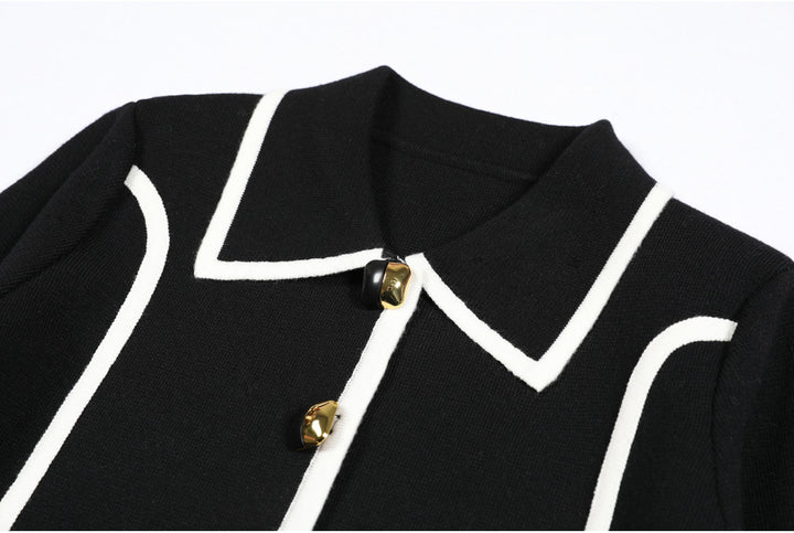 褶皱喇叭袖上衣和高腰裙套装，配腰带 – Rosiny 