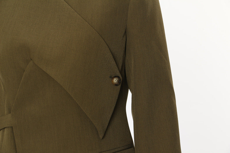 tailored wrap blazer with belted waist – AURELIA