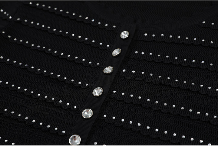 褶皱喇叭袖上衣和高腰裙套装，配腰带 – Rosiny 