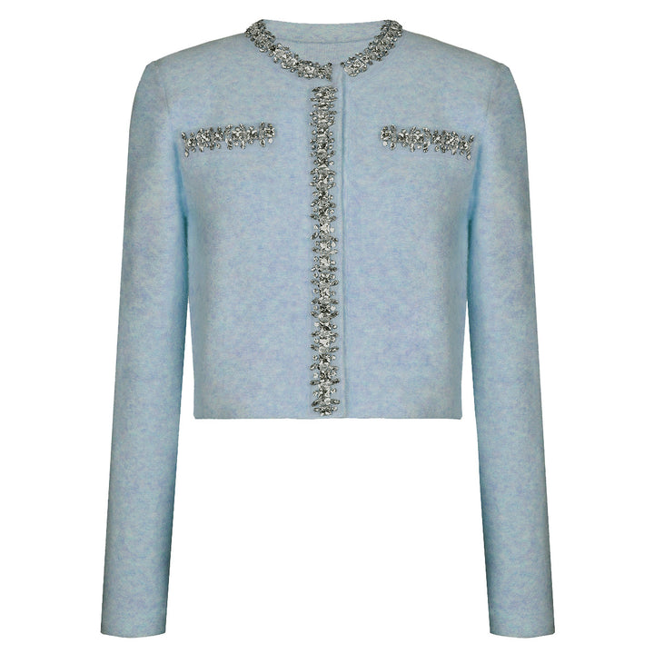 two-piece knit set with crystal trim – SELMADRI