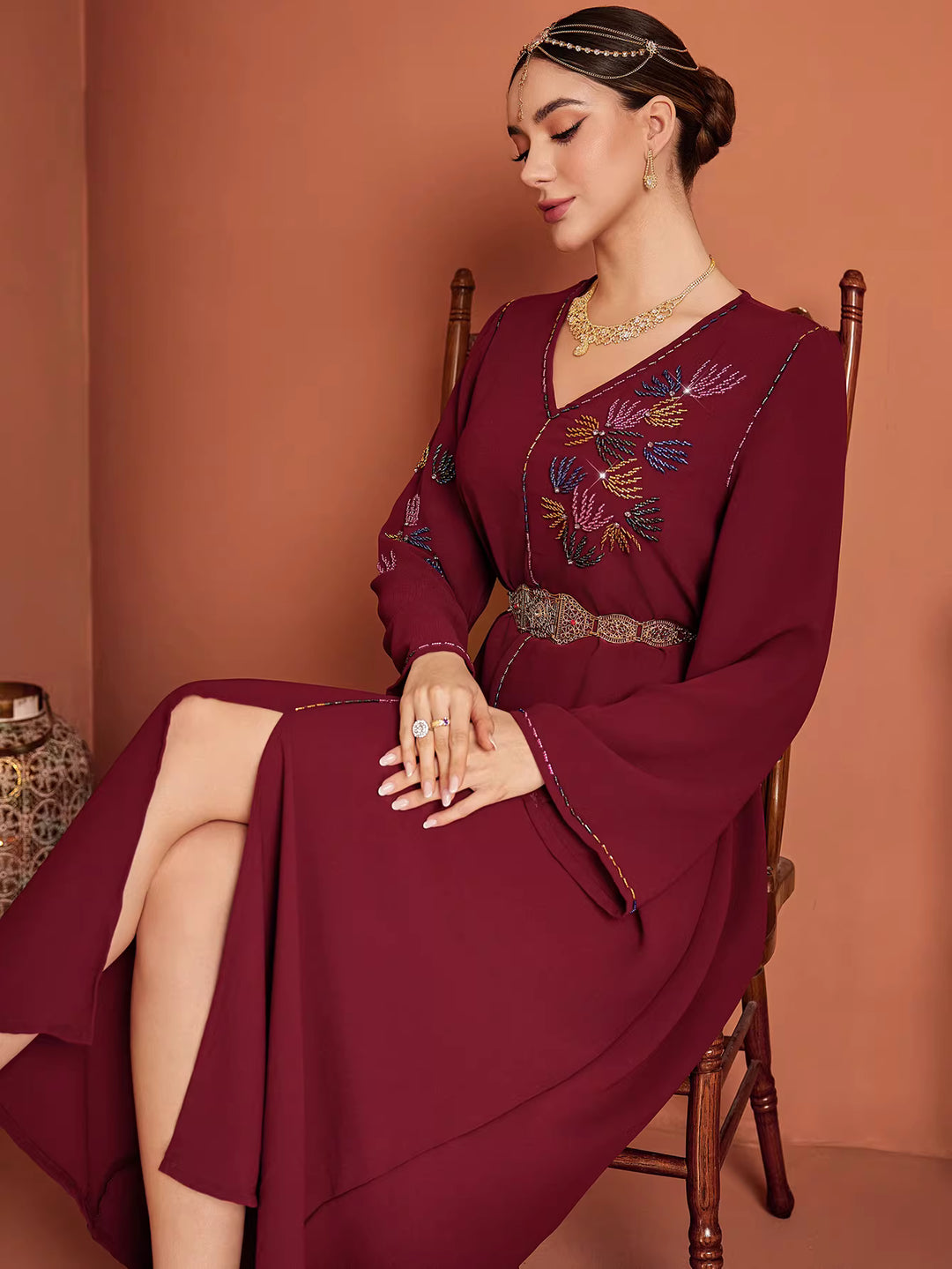 pleated sculptural evening dress with modern flow – LYRA