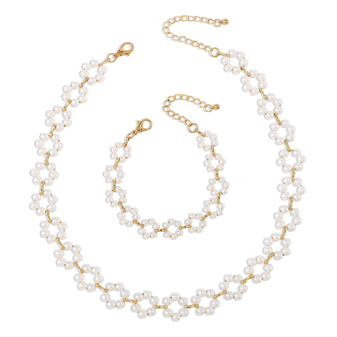 pearl choker and bracelet set – GRACE