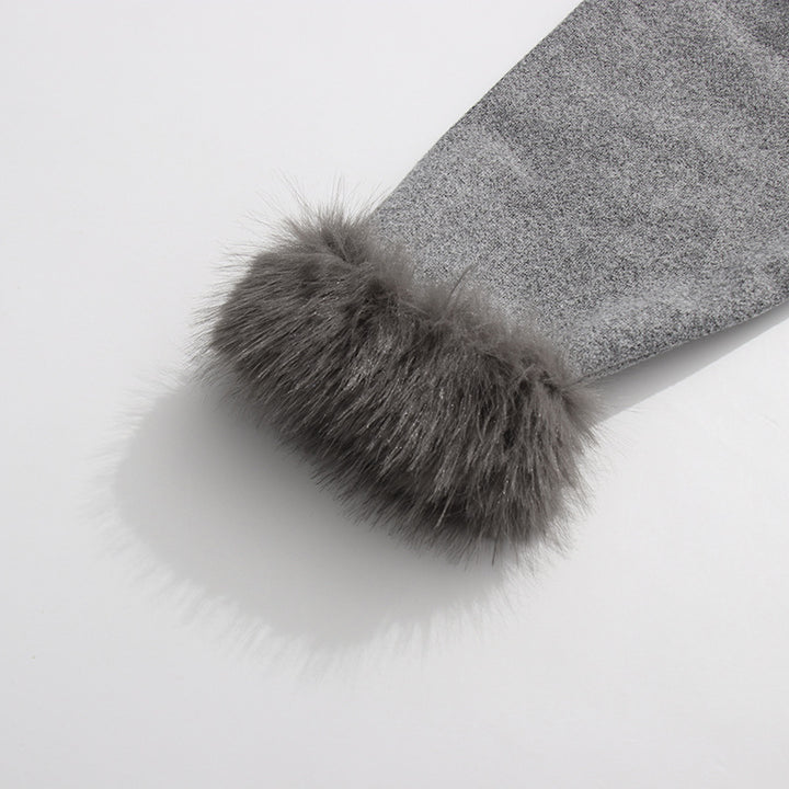 جاكيت بحزام مع أساور من الفرو الصناعي - أرلِيت