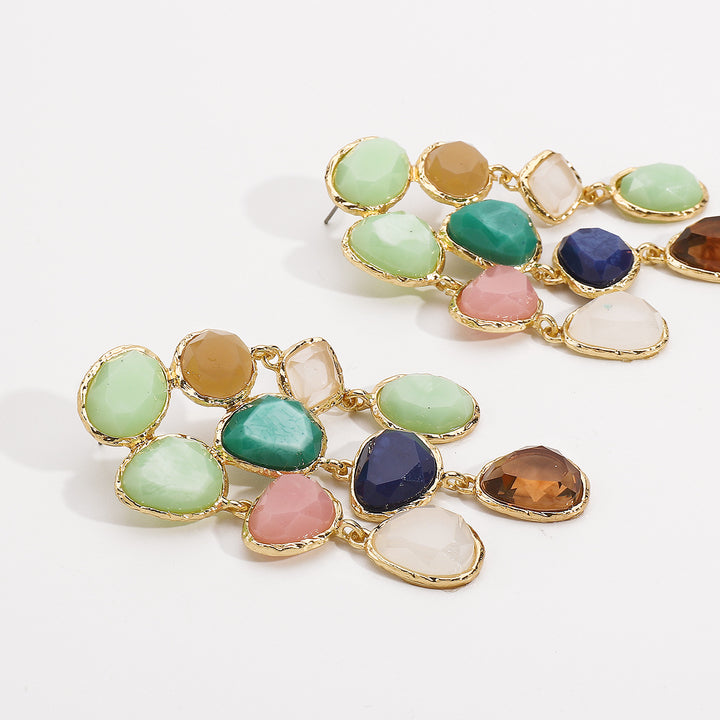 collier chaîne multicolore avec breloques de mer en émail - CORALIA 