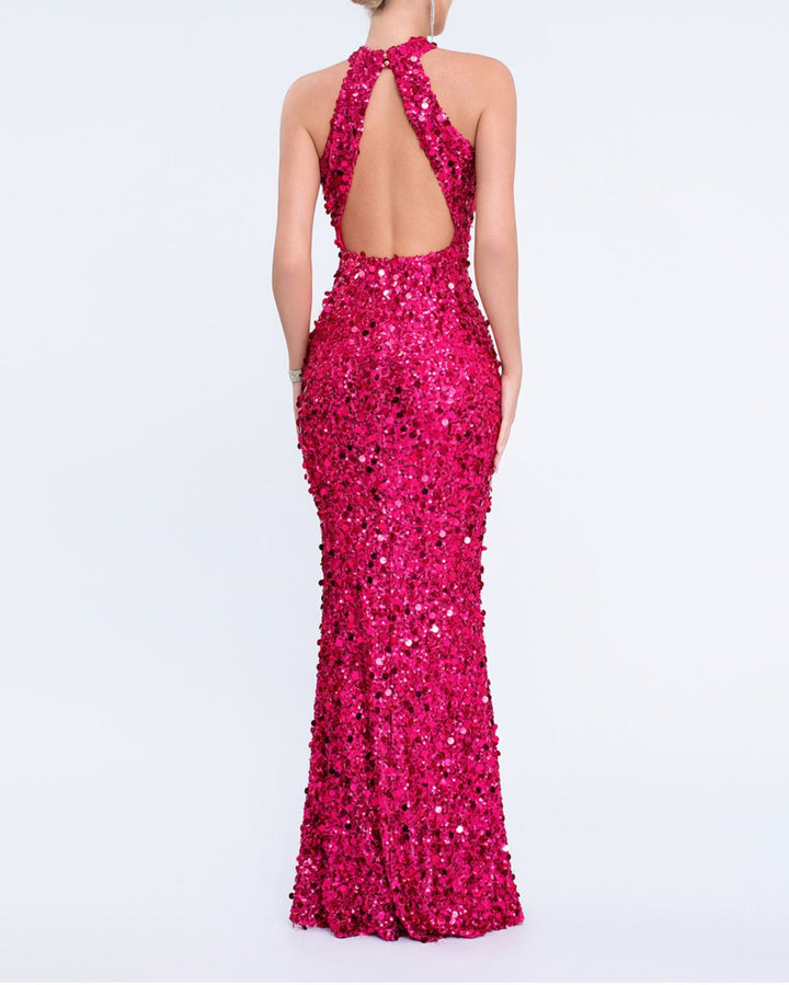 فستان هالتر عمودي بظهر مفتوح – إلودير