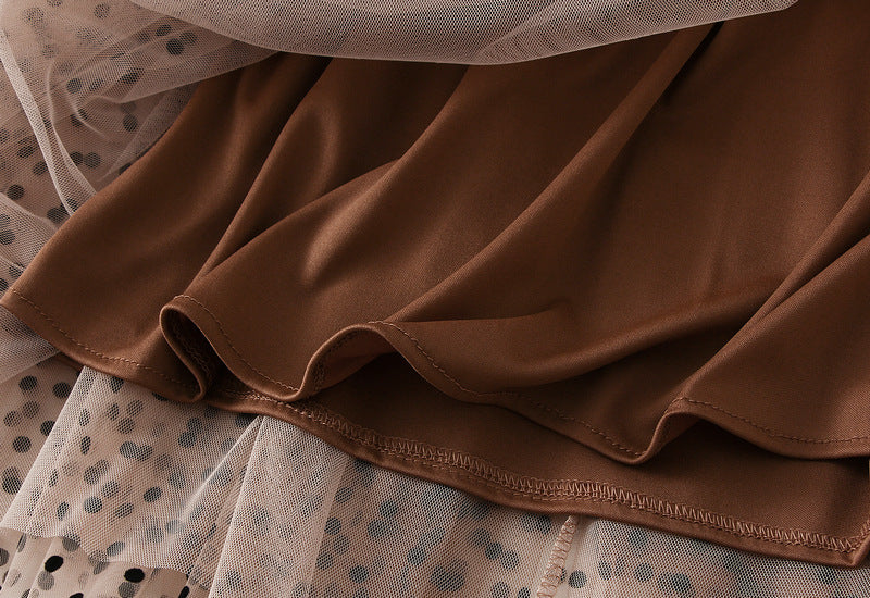 تنورة متوسطة الطول من التول بطبقات – دوتي