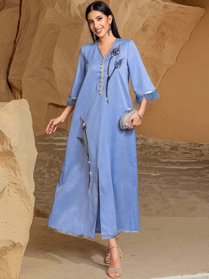 maßgeschneiderter Schlaganzug mit Satin-Puffärmeln – VALENCIA 