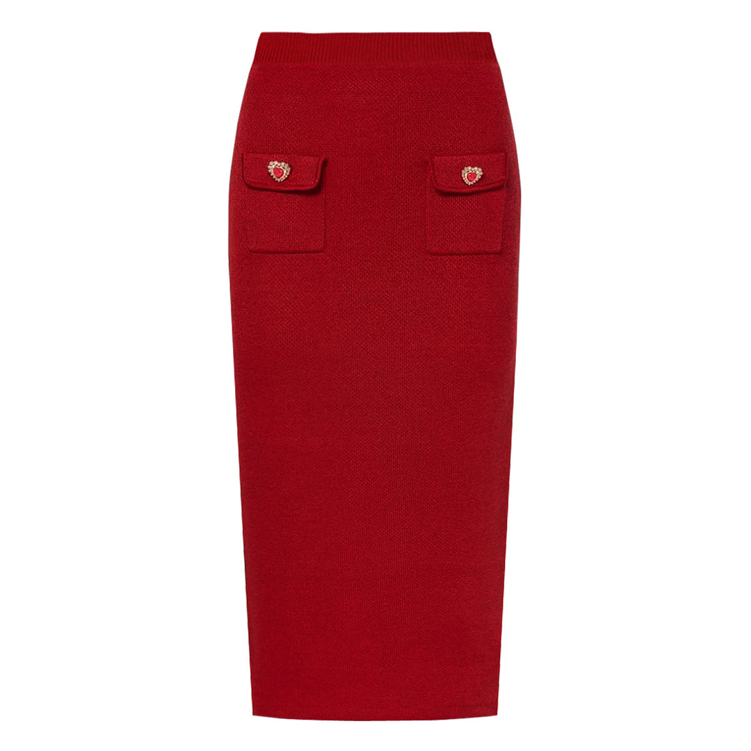 Plissiertes Oberteil mit ausgestellten Ärmeln und Maxirock-Set mit Taillengürtel – Rosiny 