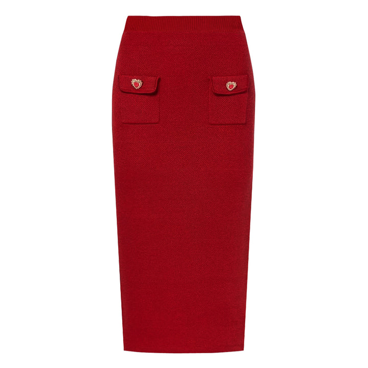 Plissiertes Oberteil mit ausgestellten Ärmeln und Maxirock-Set mit Taillengürtel – Rosiny 