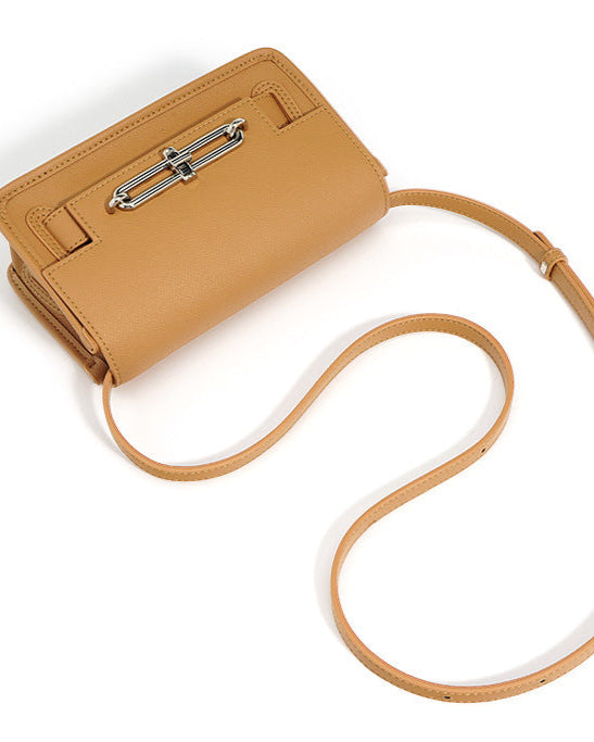 编织藤条手提包，配有双层皮革手柄 – LÉONIE 