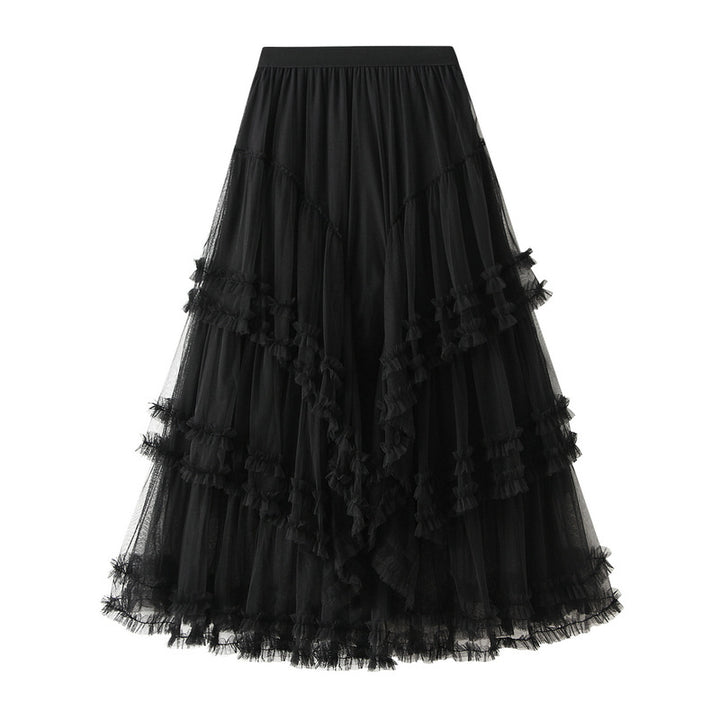 cascading ruffle tulle skirt with tiered drape – SIENNA