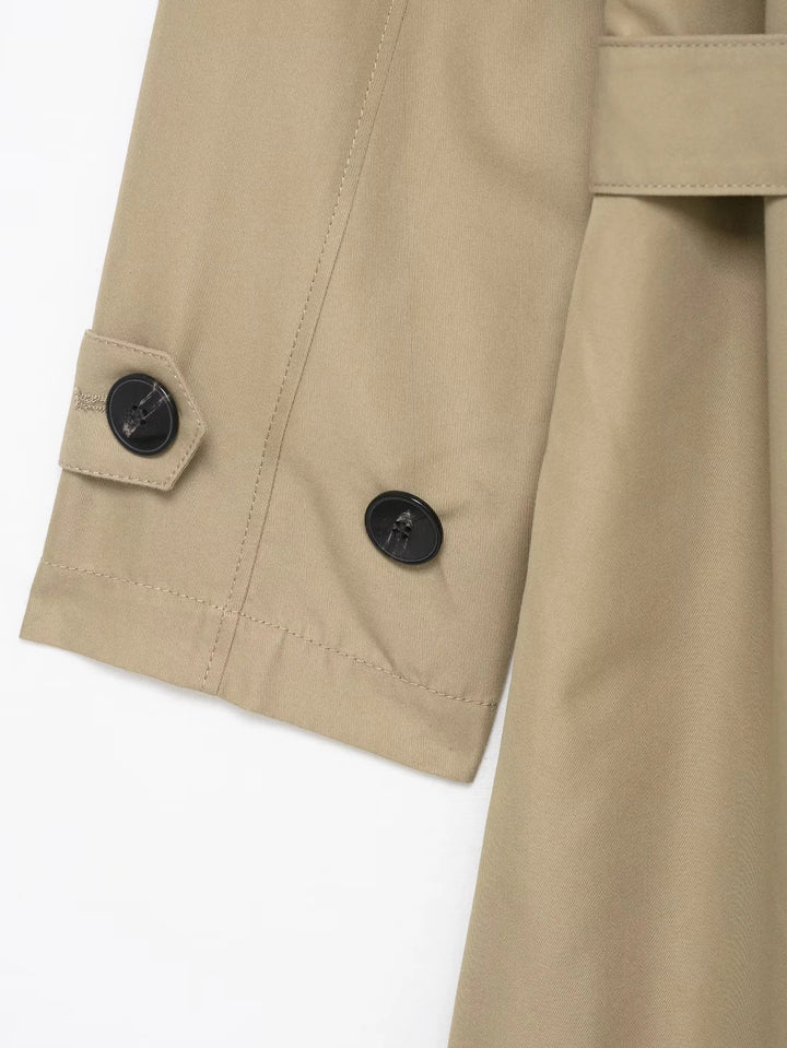 belted double-breasted trench coat – AURORA