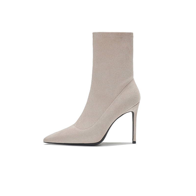 pointed-toe ankle boots with stiletto heel – ARIANZWY