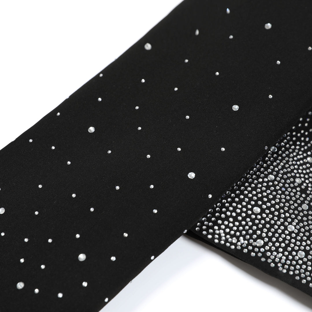 Geplooide top met uitlopende mouwen en maxi-rok set met tailleband – Rosiny 