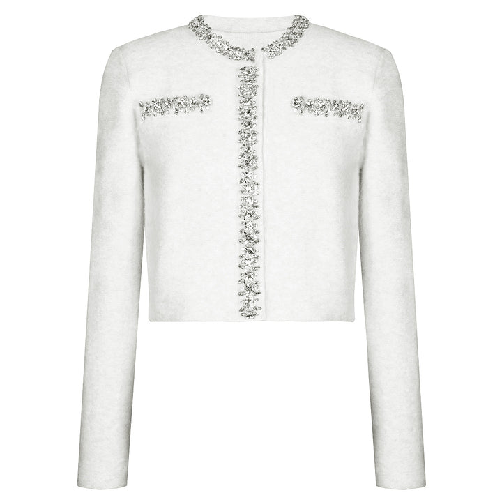 two-piece knit set with crystal trim – SELMADRI