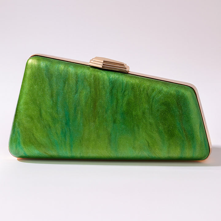 marbled lilac clutch with gold frame – LILURA