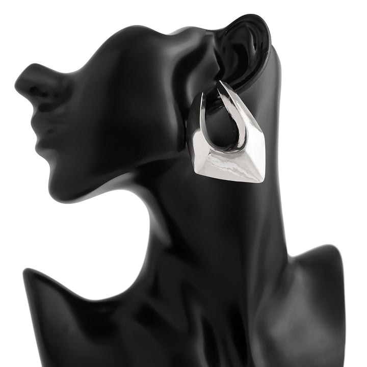 Sculptural open-front geometric earrings - Vanta