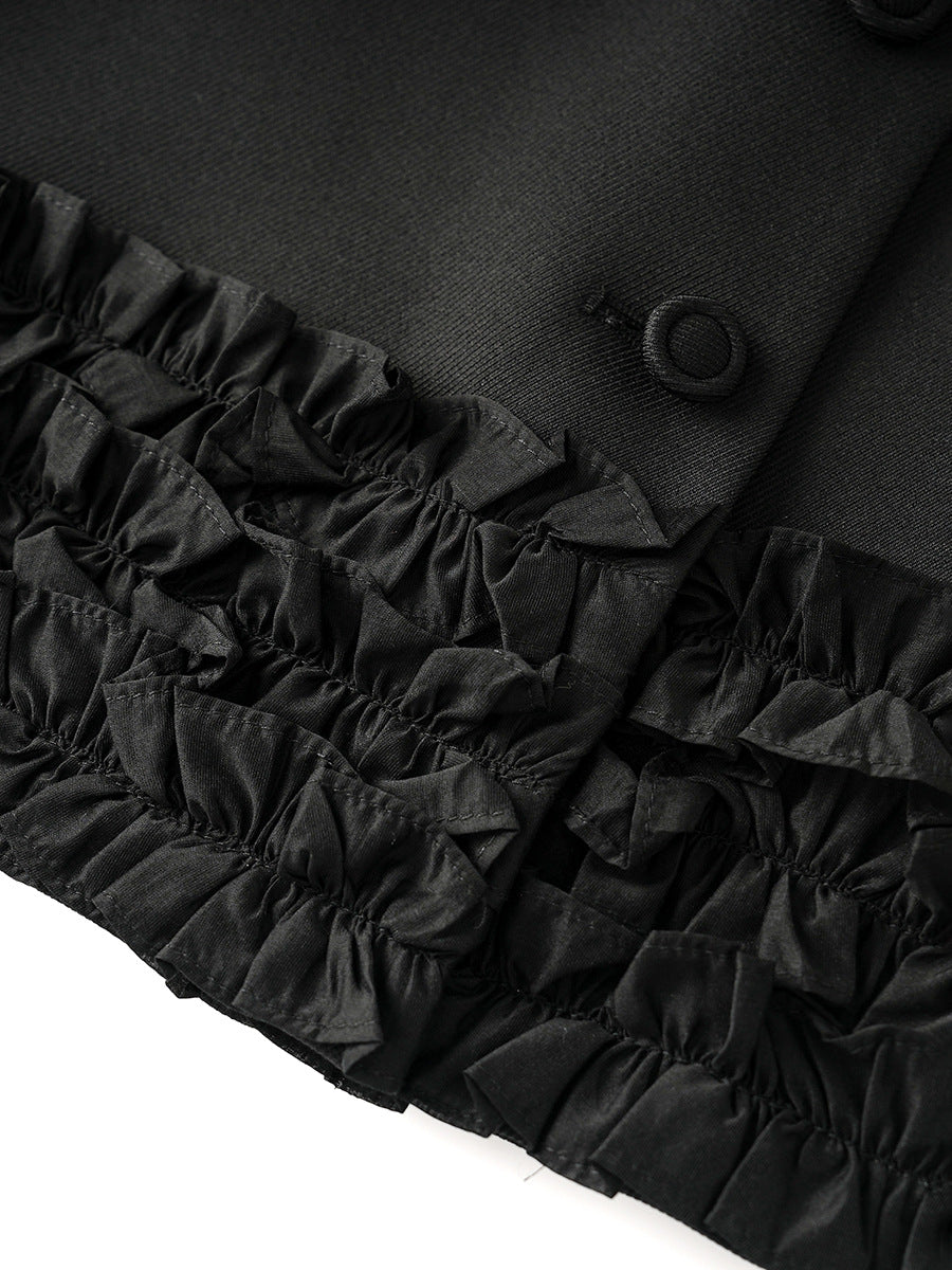 robe midi à manches courtes avec des appliqués floraux 3D - BLOOMIQ 