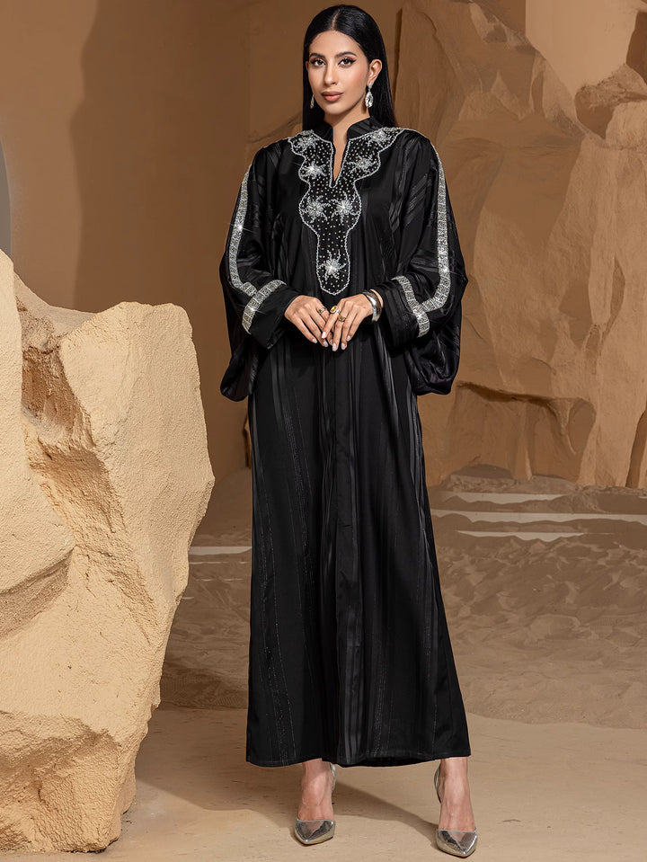 embroidered dress with flared sleeves - ZAHRALU