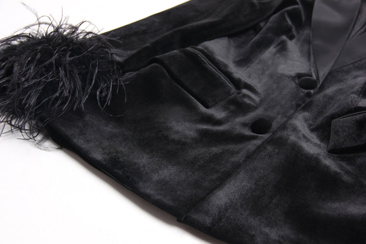 Geplooide top met uitlopende mouwen en maxi-rok set met tailleband – Rosiny 