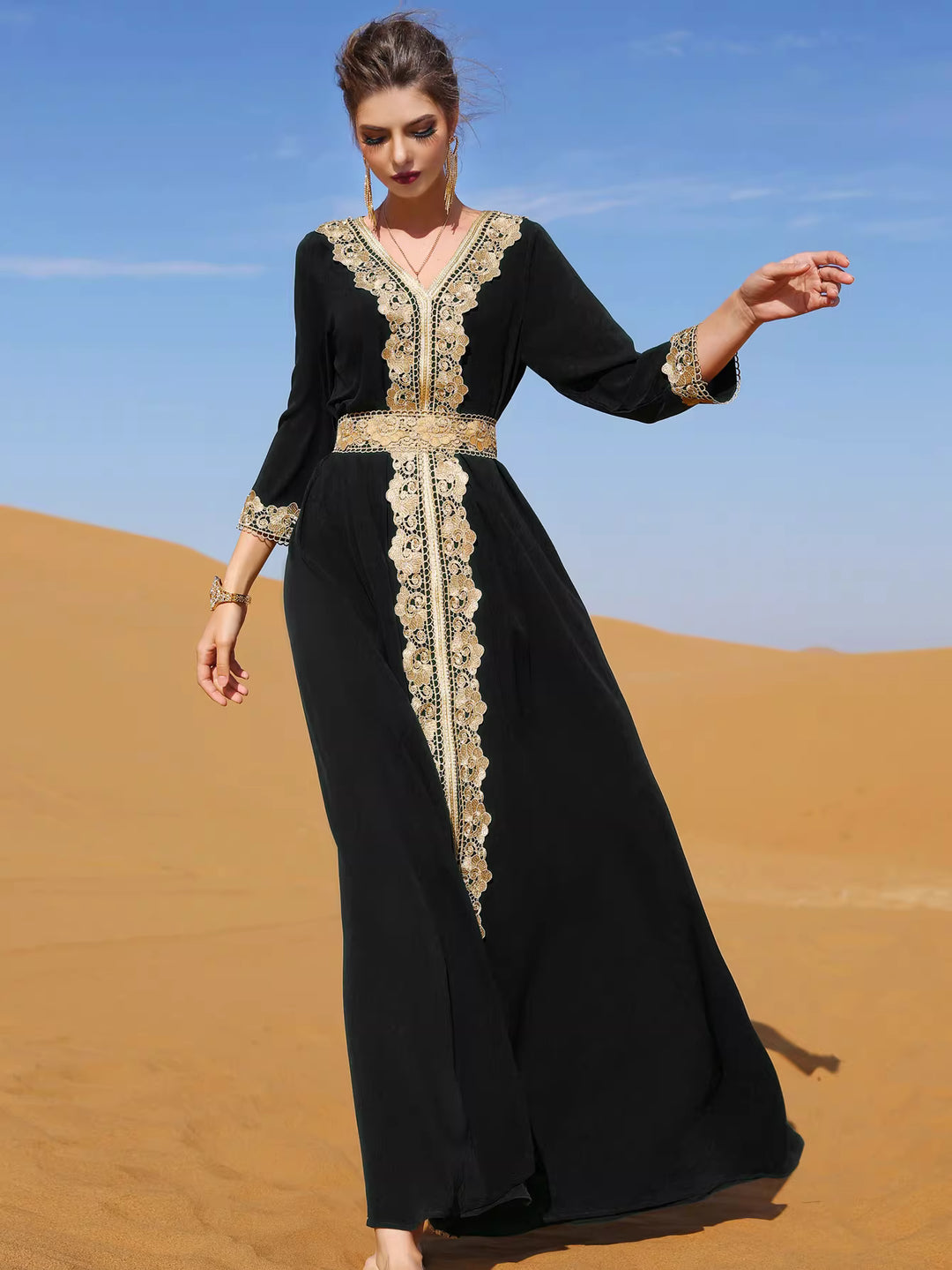 Elegant Long Sleeve Maxi Dress – VELORA