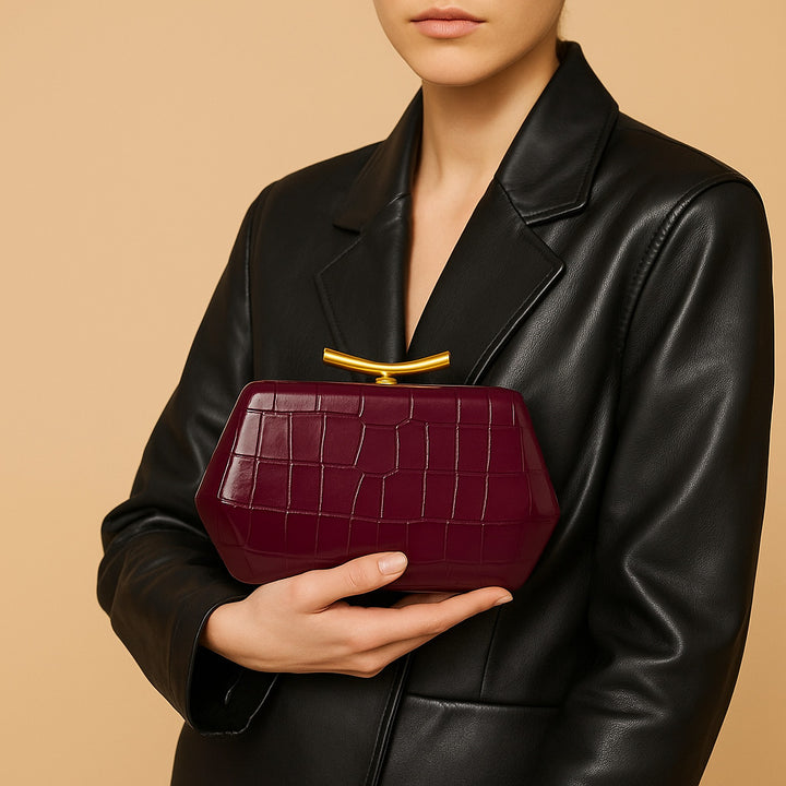 gewebte Rattan-Tragetasche mit doppelten Ledergriffen – LÉONIE 