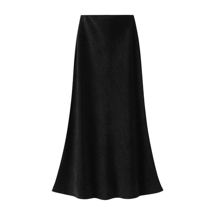 Satin A-Line Midi Skirt – COCOA