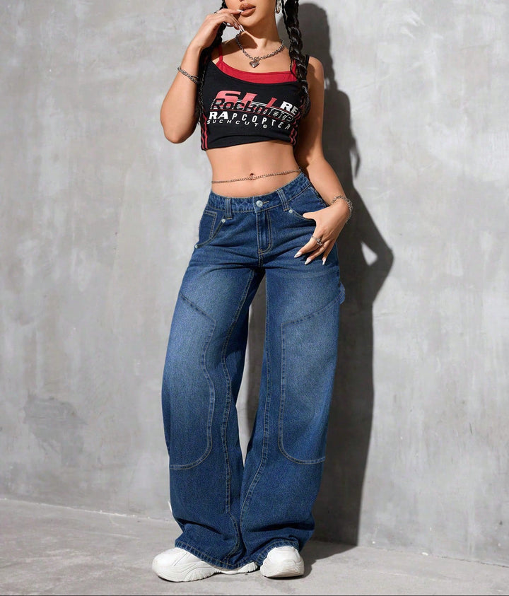 Geplooide top met uitlopende mouwen en maxi-rok set met tailleband – Rosiny 