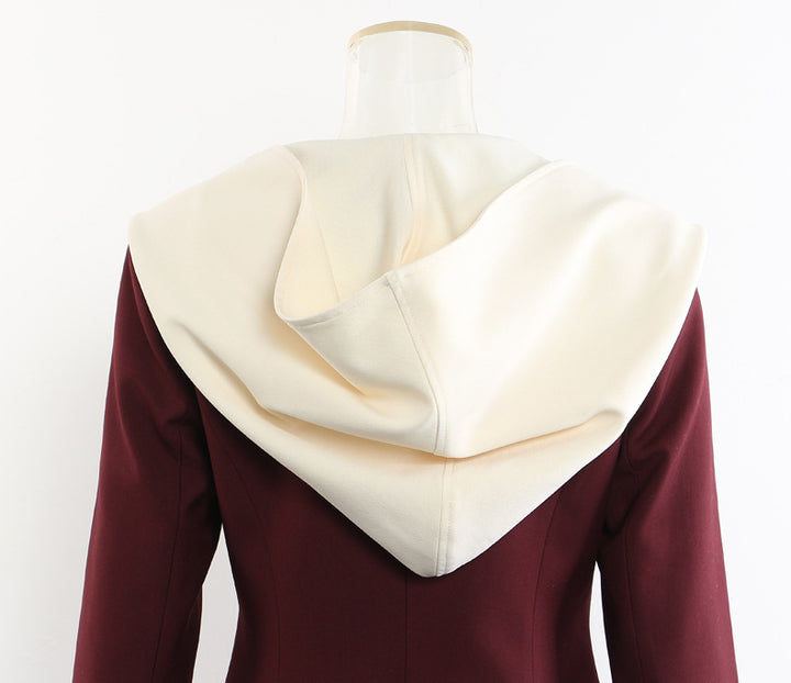 Asymmetric contrast lapel blazer – LUNA